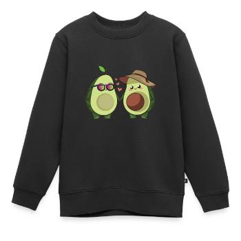 avocado paar - Kinder Premium Organic Sweatshirt - Schwarz - Vorne - AI Model Kid Female (0cm)