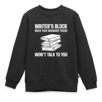 Autor - Kinder Premium Organic Sweatshirt - Schwarz - Vorne - AI Model Kid Female (0cm)
