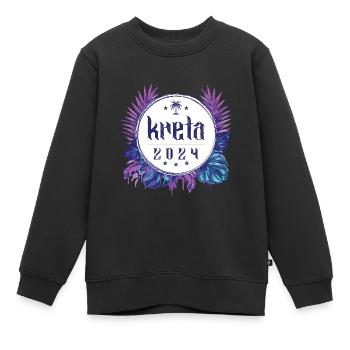 Kreta 2024 - Kinder Premium Organic Sweatshirt - Schwarz - Vorne - AI Model Kid Female (0cm)