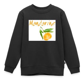 Mandarine - Kinder Premium Organic Sweatshirt - Schwarz - Vorne - AI Model Kid Female (0cm)