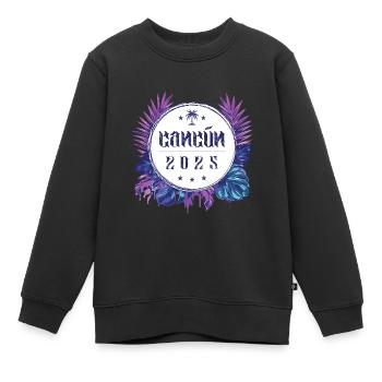 Cancun 2025 - Kinder Premium Organic Sweatshirt - Schwarz - Vorne - AI Model Kid Female (0cm)