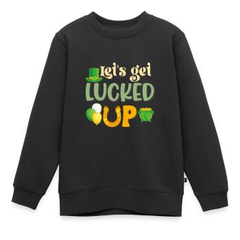 St Paddy’s St Patricksday St Patrick Day - Sweat Premium enfant bio - noir - Devant - AI Model Kid Female (0cm)