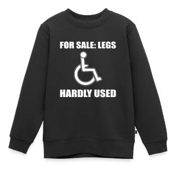 Rollstuhl - Kinder Premium Organic Sweatshirt - Schwarz - Vorne - AI Model Kid Female (0cm)