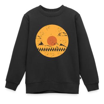 Vinyl - Kinder Premium Organic Sweatshirt - Schwarz - Vorne - AI Model Kid Female (0cm)
