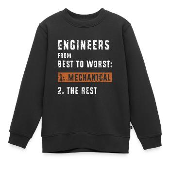 Maschinenbau Ingenieur - Kinder Premium Organic Sweatshirt - Schwarz - Vorne - AI Model Kid Female (0cm)