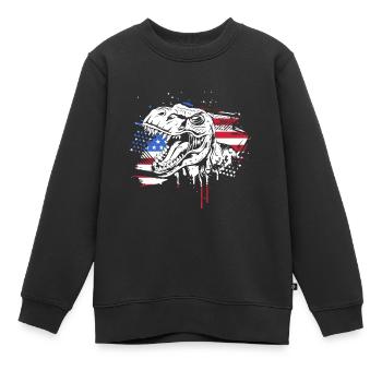 4 juillet Couleurs nationales Fête nationale des États-Unis - Sweat Premium enfant bio - noir - Devant - AI Model Kid Female (0cm)