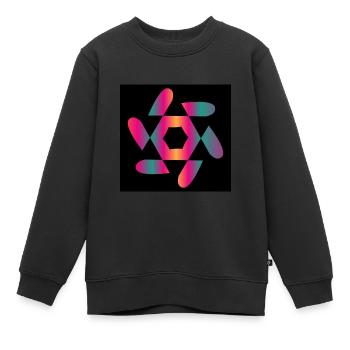 ART. DESIGN. GEEK. VINTAGE. GRAPHIQUE. MANGA - Sweat Premium enfant bio - noir - Devant - AI Model Kid Female (0cm)