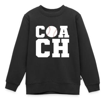 Softball Softball-Spieler Coach - Kinder Premium Organic Sweatshirt - Schwarz - Vorne - AI Model Kid Female (0cm)