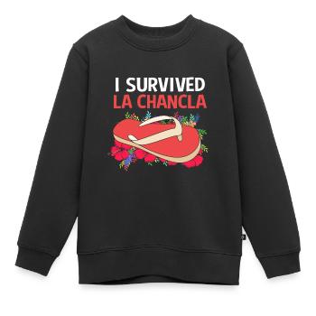 Latina Maman Latino - Sweat Premium enfant bio - noir - Devant - AI Model Kid Female (0cm)