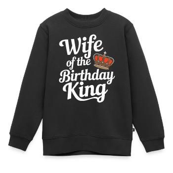 Frau Ehefrau Partnerin Familie Verheiratet - Kinder Premium Organic Sweatshirt - Schwarz - Vorne - AI Model Kid Female (0cm)