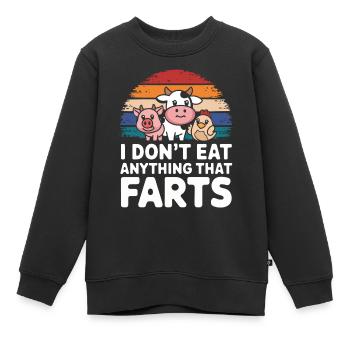 Végétarien Végétalien Végétarien Végétarien - Sweat Premium enfant bio - noir - Devant - AI Model Kid Female (0cm)