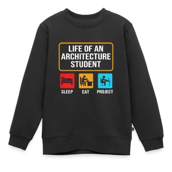 Architekt Architektur - Kinder Premium Organic Sweatshirt - Schwarz - Vorne - AI Model Kid Female (0cm)
