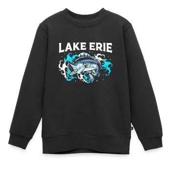 Grands Lacs - Sweat Premium enfant bio - noir - Devant - AI Model Kid Female (0cm)