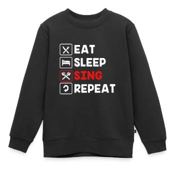 Karaoke - Kinder Premium Organic Sweatshirt - Schwarz - Vorne - AI Model Kid Female (0cm)