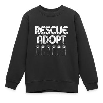 Sauvetage des animaux Droits des animaux Refuge pour animaux de sauvetage des animaux - Sweat Premium enfant bio - noir - Devant - AI Model Kid Female (0cm)