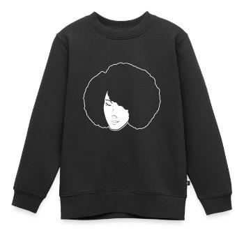 Afro Latina - Kinder Premium Organic Sweatshirt - Schwarz - Vorne - AI Model Kid Female (0cm)