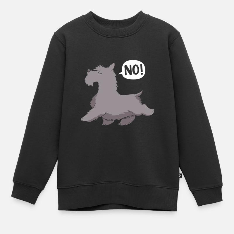 Scottish Terrier - Kinder Premium Organic Sweatshirt - Schwarz