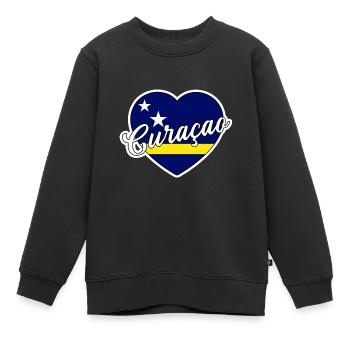 Curaçao - Kinder Premium Organic Sweatshirt - Schwarz - Vorne - AI Model Kid Female (0cm)