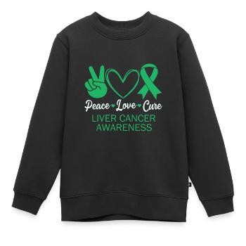 Maladie du foie - Sweat Premium enfant bio - noir - Devant - AI Model Kid Female (0cm)