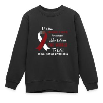 Kehlkopfkrebs Krebs-Überlebender Krebs stinkt - Kinder Premium Organic Sweatshirt - Schwarz - Vorne - AI Model Kid Female (0cm)