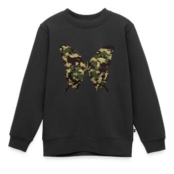 Natürliche Camouflage Schmetterling - Kinder Premium Organic Sweatshirt - Schwarz - Vorne - AI Model Kid Female (0cm)