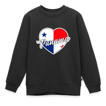 Panama - Kinder Premium Organic Sweatshirt - Schwarz - Vorne - AI Model Kid Female (0cm)