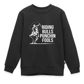 Rodéo - Sweat Premium enfant bio - noir - Devant - AI Model Kid Female (0cm)