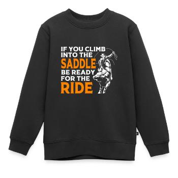Rodéo - Sweat Premium enfant bio - noir - Devant - AI Model Kid Female (0cm)
