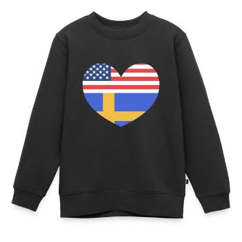 Schweden Schwedisch - Kinder Premium Organic Sweatshirt - Schwarz - Vorne - AI Model Kid Female (0cm)