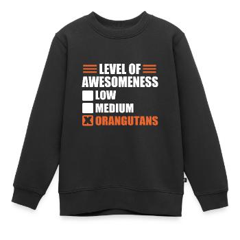 Orang Utan - Kinder Premium Organic Sweatshirt - Schwarz - Vorne - AI Model Kid Female (0cm)