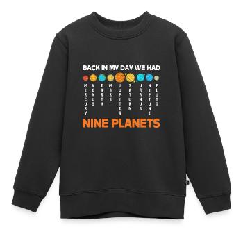 Sonnensystem Universum - Kinder Premium Organic Sweatshirt - Schwarz - Vorne - AI Model Kid Female (0cm)