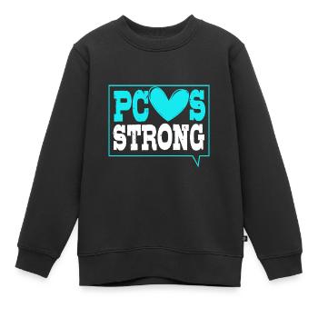 Pcos-Bewusstsein - Kinder Premium Organic Sweatshirt - Schwarz - Vorne - AI Model Kid Female (0cm)