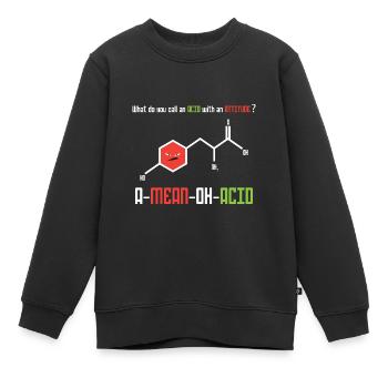 Professeur de chimie Chimie Chimiste Acide - Sweat Premium enfant bio - noir - Devant - AI Model Kid Female (0cm)