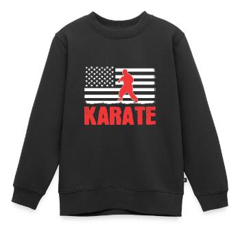 Karate Selbstverteidigung Kampfsport - Kinder Premium Organic Sweatshirt - Schwarz - Vorne - AI Model Kid Female (0cm)