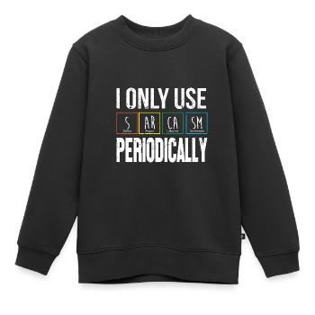 Tableau périodique - Sweat Premium enfant bio - noir - Devant - AI Model Kid Female (0cm)