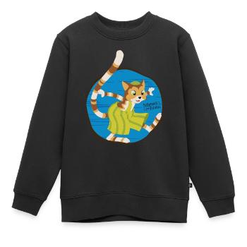 Pettersson Und Findus Kater In Seifenblase - Kinder Premium Organic Sweatshirt - Schwarz - Vorne - AI Model Kid Female (0cm)