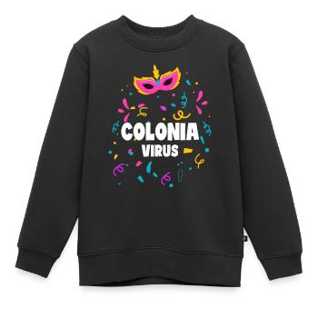 Colonia Virus Karneval Kölle Geschenk - Kinder Premium Organic Sweatshirt - Schwarz - Vorne - AI Model Kid Female (0cm)