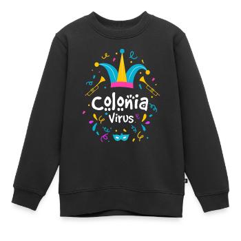 Colonia Virus Köln Karneval Geschenk - Kinder Premium Organic Sweatshirt - Schwarz - Vorne - AI Model Kid Female (0cm)