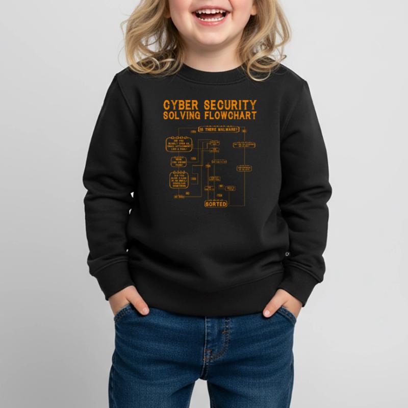 Cyber Security Solving Flowchart Kids Premium Organic Sweatshirt