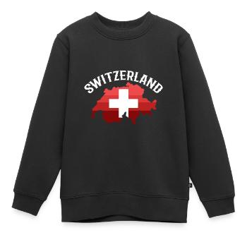 Schweiz Schweizer Schweizerdeutsch - Kinder Premium Organic Sweatshirt - Schwarz - Vorne - AI Model Kid Female (0cm)