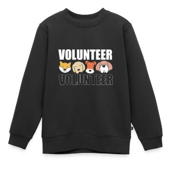 Hund Rettung Tierrechte Tierrettung Tierheim - Kinder Premium Organic Sweatshirt - Schwarz - Vorne - AI Model Kid Female (0cm)