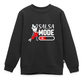 Danseuse de salsa Danseuse - Sweat Premium enfant bio - noir - Devant - AI Model Kid Female (0cm)