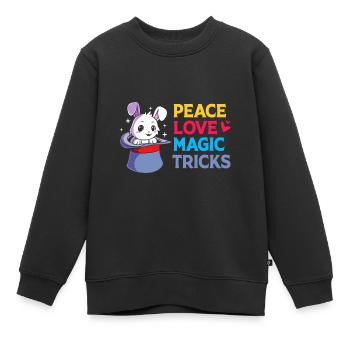 Zauberer - Kinder Premium Organic Sweatshirt - Schwarz - Vorne - AI Model Kid Female (0cm)