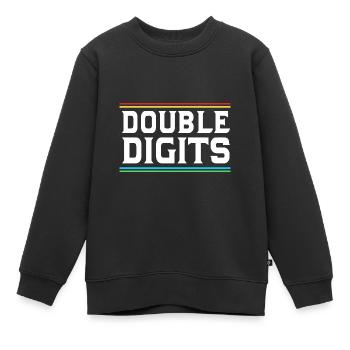 25. Geburtstag Zehn Geburtsjahr Geburtsdatum - Kinder Premium Organic Sweatshirt - Schwarz - Vorne - AI Model Kid Female (0cm)