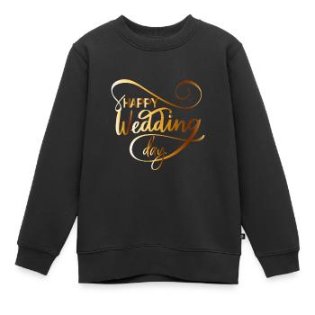 Cadeaux de mariage | Dire de mariage JGA | Chemise - Sweat Premium enfant bio - noir - Devant - AI Model Kid Female (0cm)