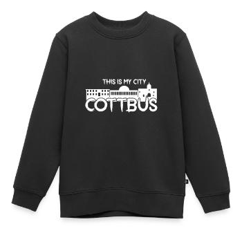Cottbus - Meine Stadt - - Heimat - Kinder Premium Organic Sweatshirt - Schwarz - Vorne - AI Model Kid Female (0cm)