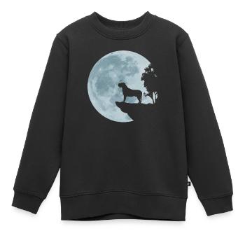 Mastiff Mastino Bullmastiff Moon Masti Cadeau - Sweat Premium enfant bio - noir - Devant - AI Model Kid Female (0cm)