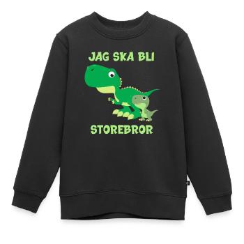 Ich werde ein großes Bruder Dino Dinosaurier Jungen Geschenk sein - Kinder Premium Organic Sweatshirt - Schwarz - Vorne - AI Model Kid Female (0cm)