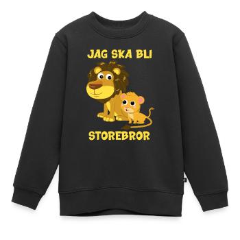 Ich werde ein großes Bruder Löwenmotive Jungen Geschenk sein - Kinder Premium Organic Sweatshirt - Schwarz - Vorne - AI Model Kid Female (0cm)