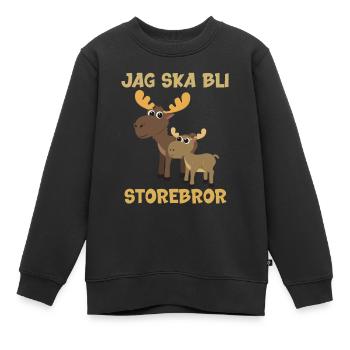 Je vais être un cadeau pour garçons à motif orignal grand frère - Sweat Premium enfant bio - noir - Devant - AI Model Kid Female (0cm)
